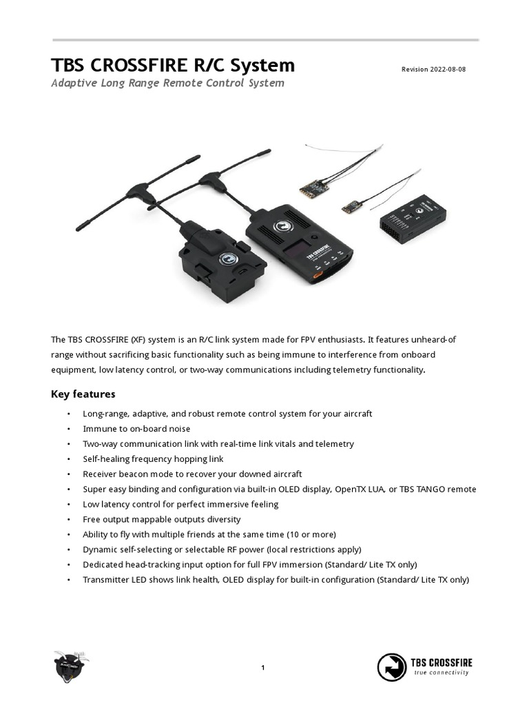 TBS Crossfire R/C System Overview | PDF | Wi Fi | Radio