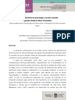 Ethos Profesional en Psicología y Acción Sensata