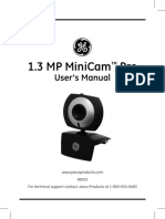GE mini cam manual English
