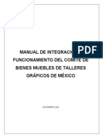 Manual de Integración y Funcionamiento Del Comité de Bienes Muebles de Talleres Gráficos de México