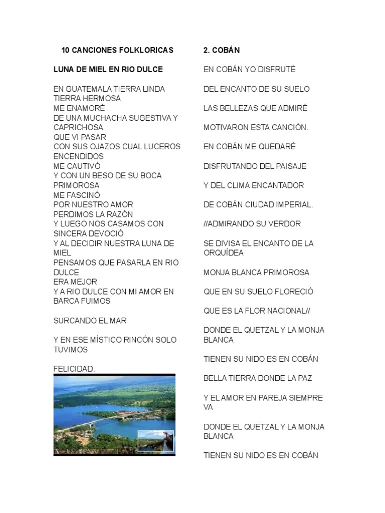 10 Canciones Folkloricas Pdf