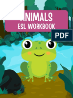 Fun and Colorful Kindergarten Workbook ESL Animals Worksheets For Kids
