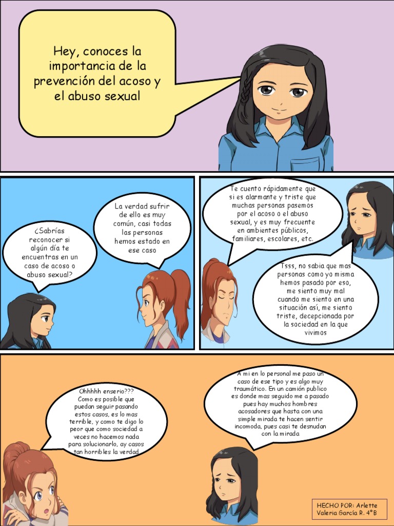 Comic Prevencion de Abuso y Acoso Sexual | PDF | Acoso sexual