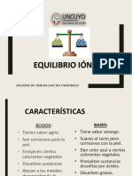 Equilibrio Iónico: Facultad de Ciencias Exactas Y Naturales