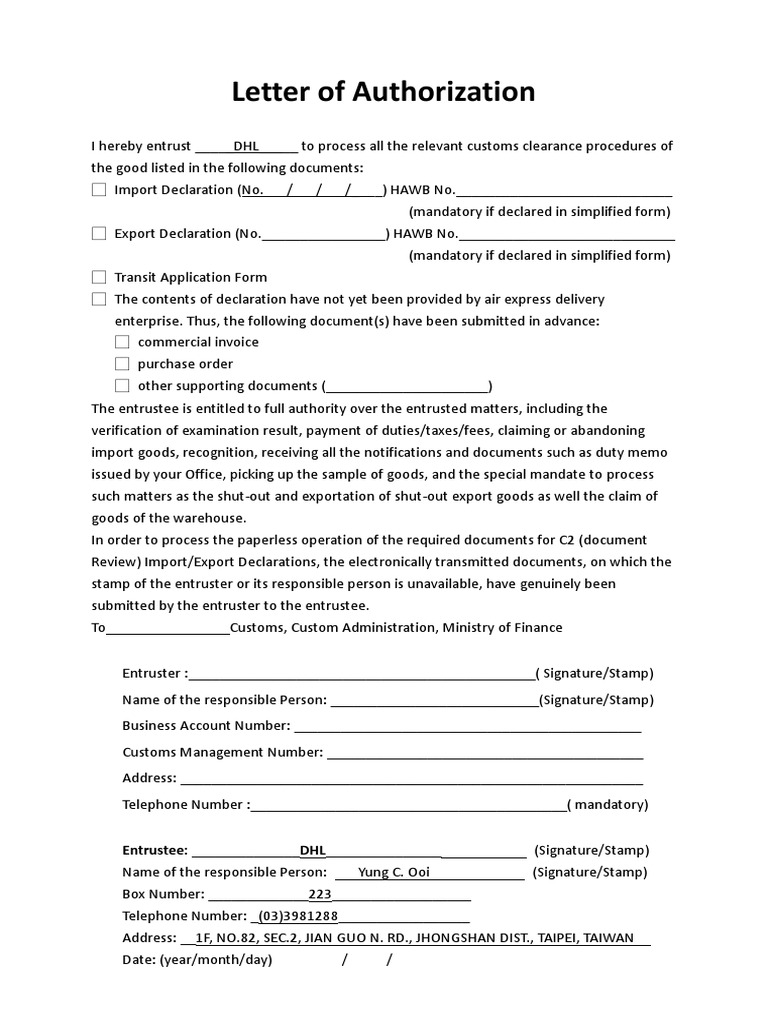 Poa Letter of Authorization TW en PDF
