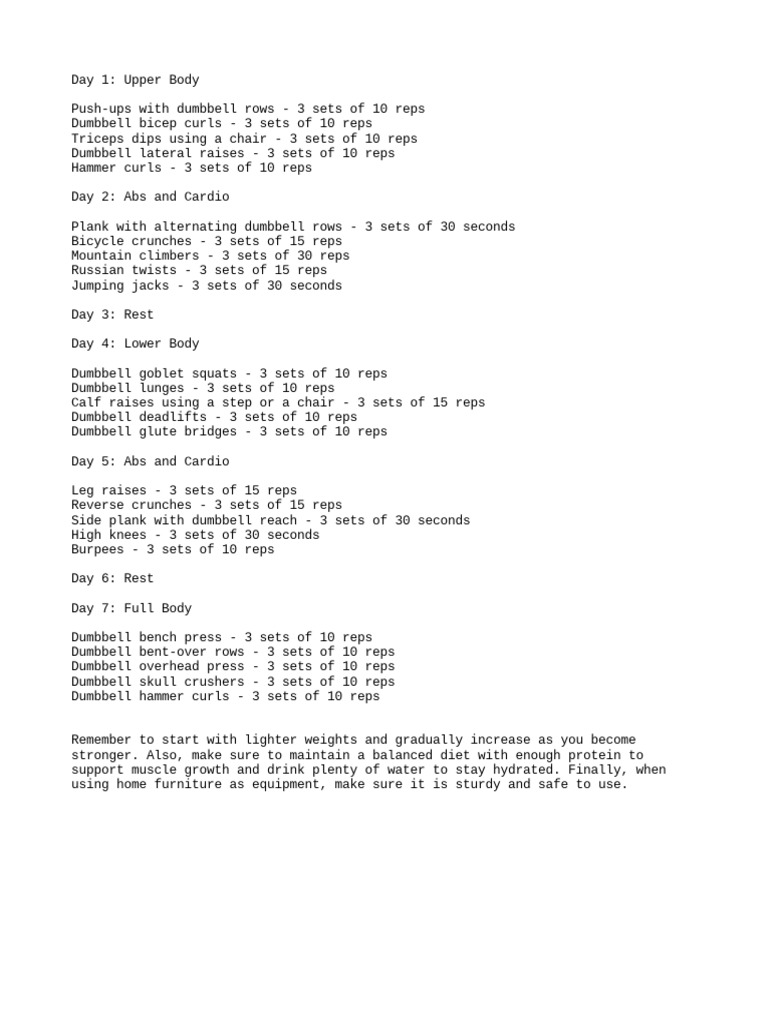 Workout PDF Weight Training Physical Exercise