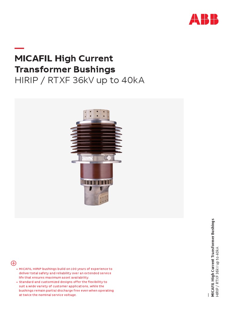 MICAFIL High Current Bushings Overview | PDF