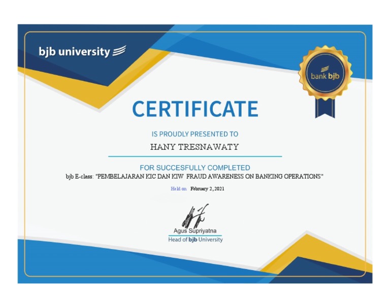 Hany Tresnawaty: BJB E-Class: 