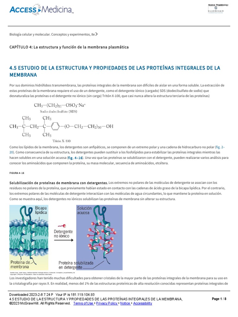 Proteínas Integrales de Membrana | PDF