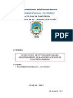 Proyecto de Investigacion - Evaluación de Patologías para El Mantenimiento de Las Edificaciones de Concreto Armado