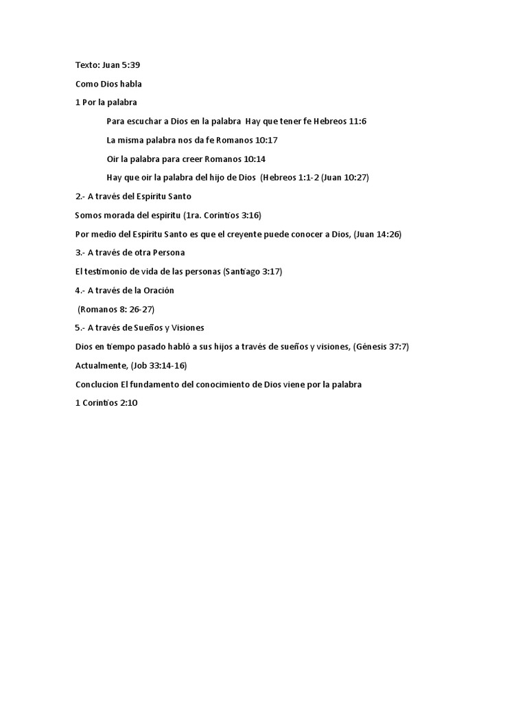 Formas en que Dios nos habla | PDF