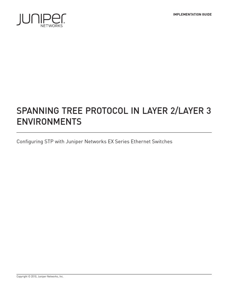 Spanning Tree Protocol in Layer 2-Layer 3 Environments | PDF | Network ...