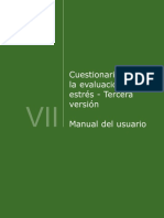 Manual Del Cuestionario de Evaluación Del Estrés