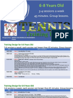 Training Design For Tennis