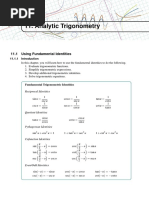 4 - Analytic Trigonometry