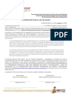 Carta Autorización Uso Imagen NNA - Foro Derechos Humanos