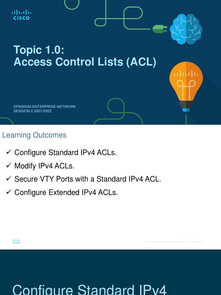 Configuring IPv4 Access Control Lists | PDF | Router (Computing ...