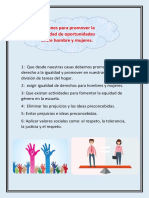 Acciones para Promover La Igualdad de Oportunidades Entre Hombres y Mujeres.