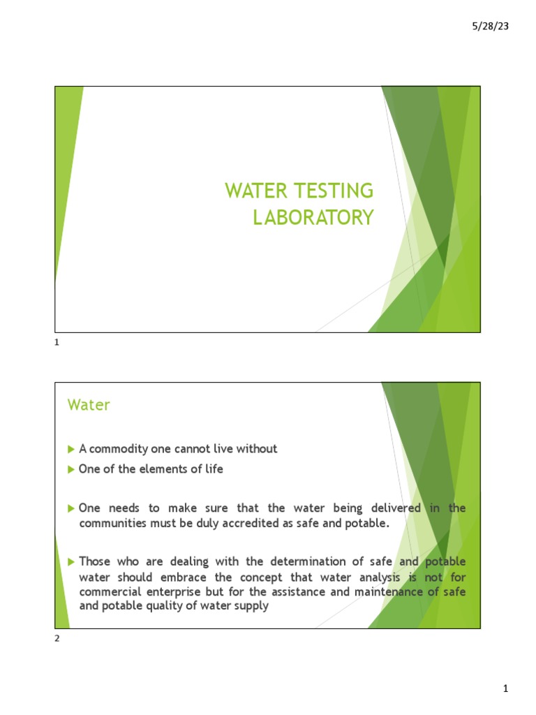 Philippine Water Testing Laboratory Standards | PDF | Drinking Water ...