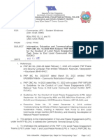 Iec Activity On PNP MC No. 14-2022 With Subject PNP Implan To Guidelines For The Conduct of Lpe, Ntf-Elcac