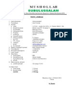 Profil MUSHOLAH SUBULUSSALAM