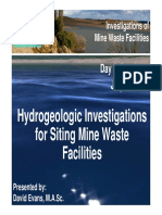 Tema 5 - Hydrogeological Characterization of Mine Waste Area