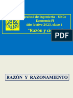 Economía FI - Cursado 2023 - Clase 1 (Razón y Ciencia)