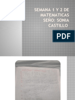 Semana 1 y 2 de Matematicas