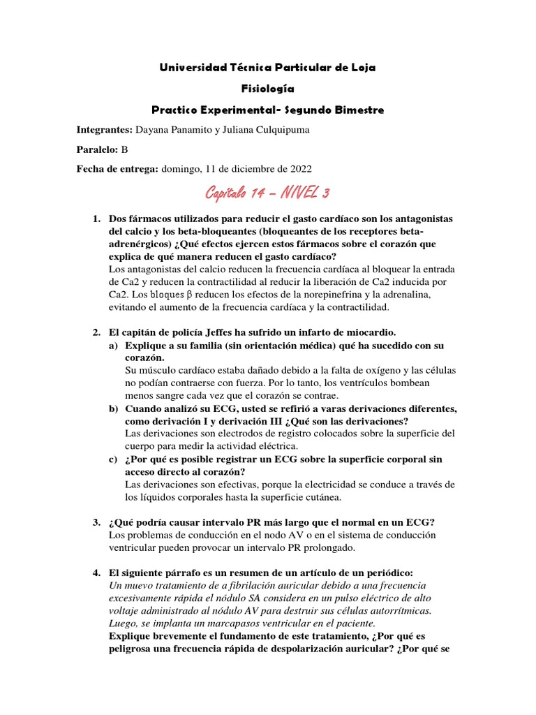 Practico Experimental - 1 Segundo Bimestre - Fisiología | PDF