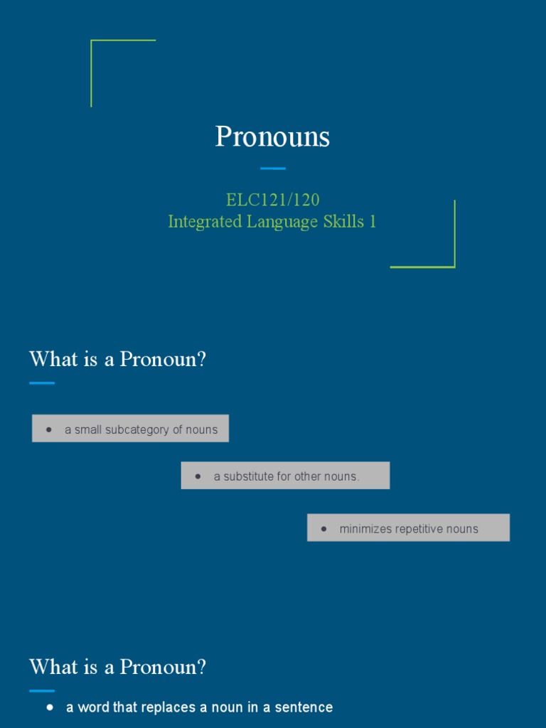 Pronouns PDF Pronoun Syntactic Relationships