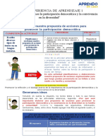 EXPERIENCIA DE APRENDIZAJE 2 - Escribimos Nuestra Propuesta de Acciones