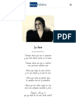 Poema La Hora de Juana de Ibarbourou - Análisis Del Poema