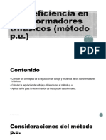 RV y Eficiencia en Trasnformadores Trifásicos (Método Pu)