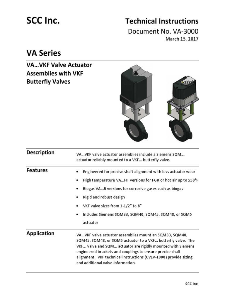 VKF VA Assembly Technical Instructions VA-3000 | PDF | Valve ...