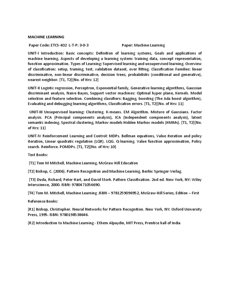 Machine learning pdf