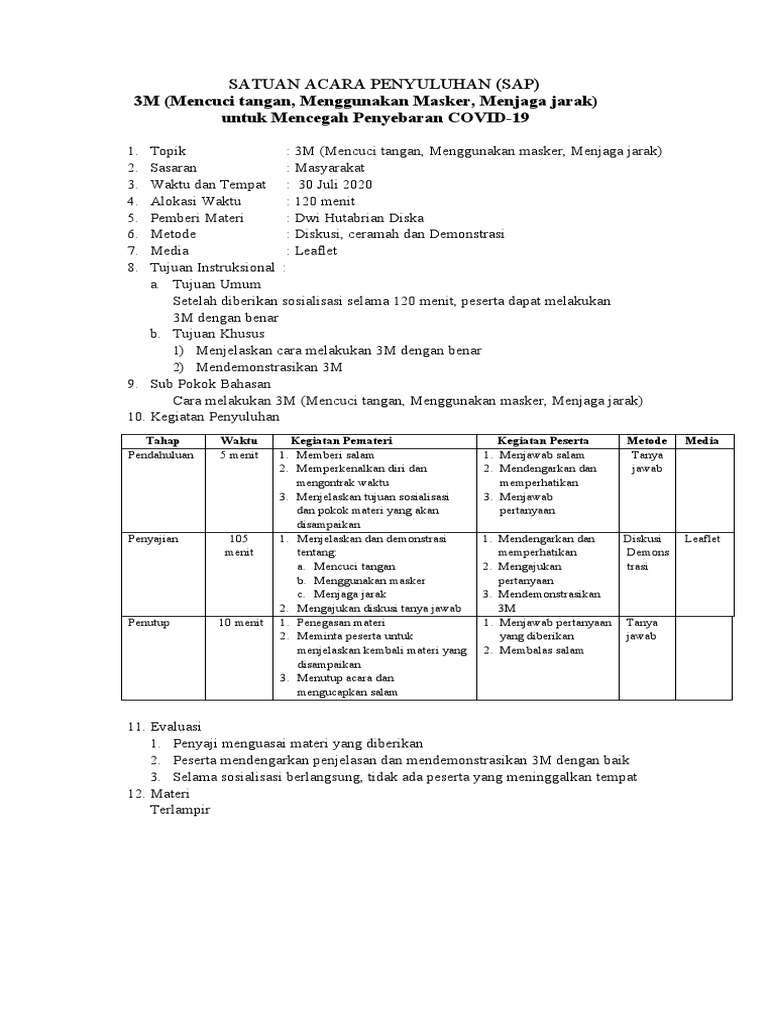 SAP Covid 3M | PDF | Sains & Matematika