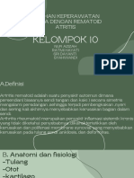 Asuhan Keperawatan Lansia Dengan Rematoid Atritis: Kelompok 10