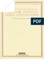 Homeroşçu İlahilerden Pindarosa Arkaik Yunan Şiiri Antolojisi (Erman Gören)