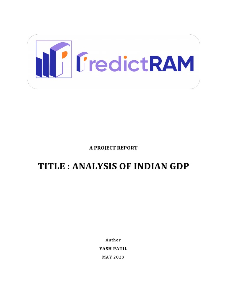 Analysis of Indian GDP. | PDF | Gross Domestic Product | Economic Growth