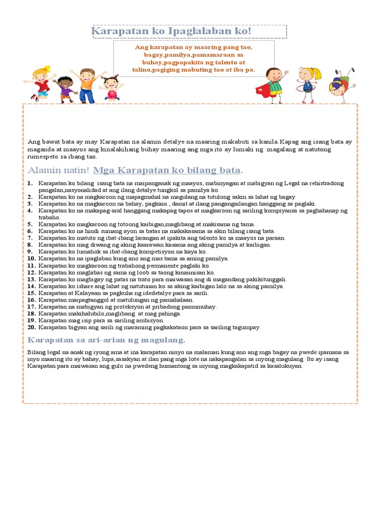 Karapatan Ko | PDF