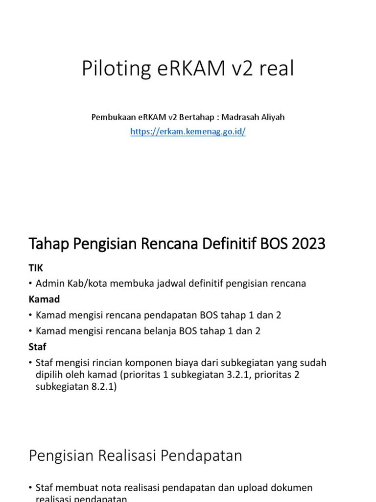 Piloting ERKAM v2 Real | PDF