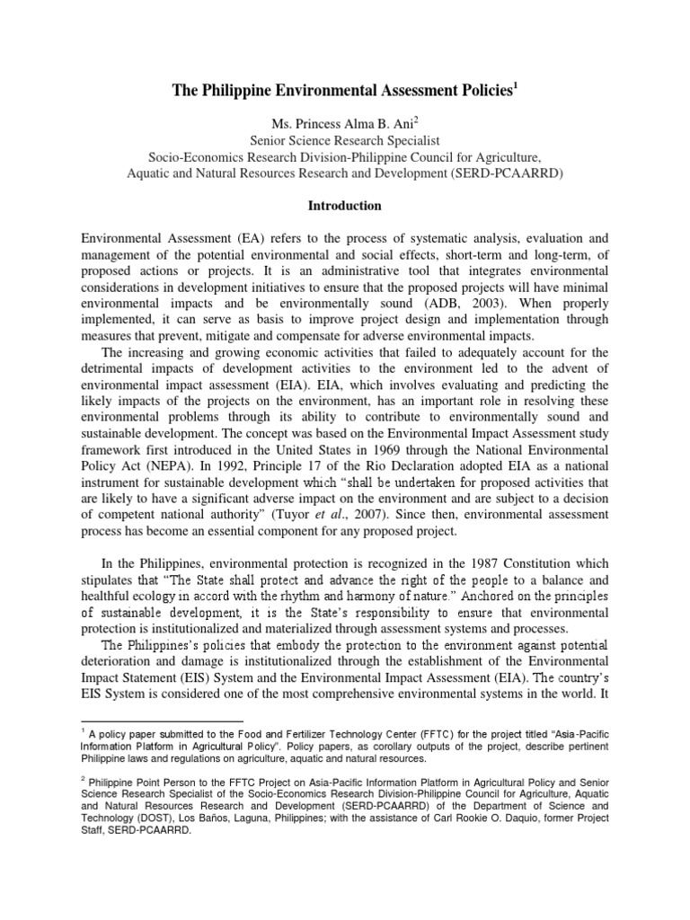 Environmental Impact Assessment PDF Environmental Impact Assessment