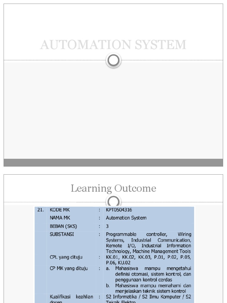 Automation System PDF