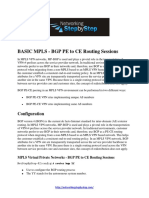 12.2 - BASIC MPLS Configuration Guide BGP PE To CE Routing Sessions
