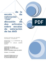 Analisis Escala Fim y Discusión Sobre Escalas Katz y Lawton