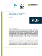 Methodology For Assessing The Quality of Carbon Credits