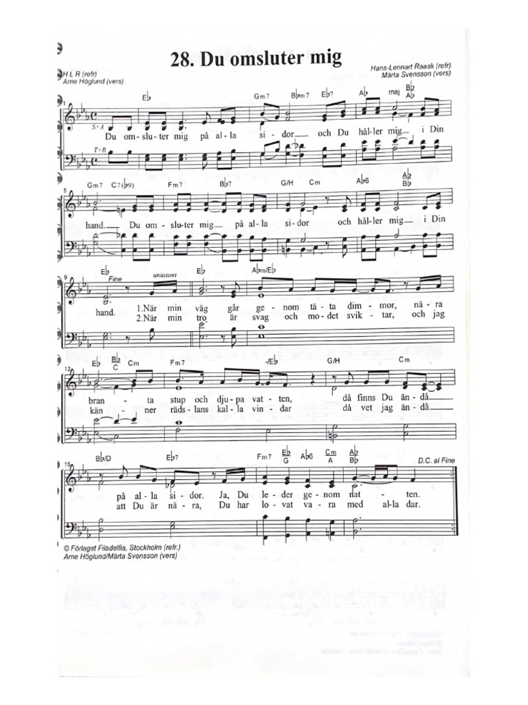 Du Omsluter Mig | PDF