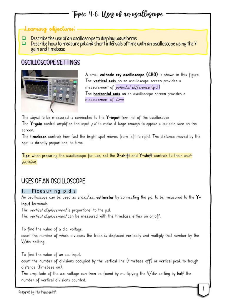 4.6 Uses of An Oscilloscope | PDF | Manufactured Goods | Radio Technology