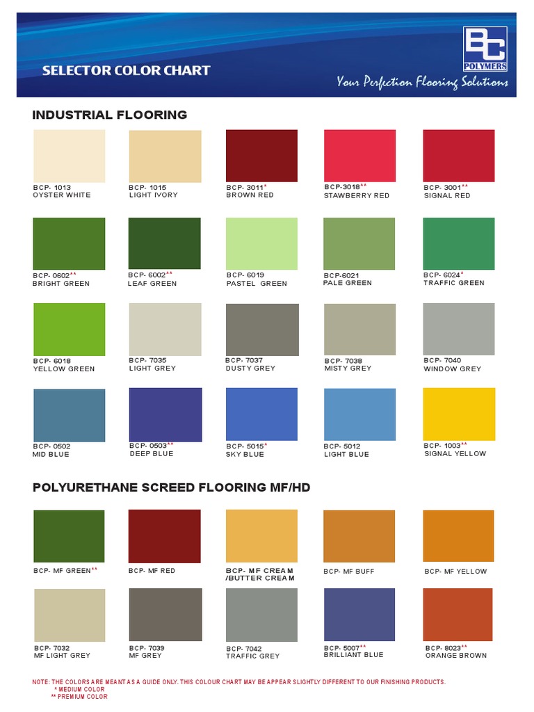 Industrial Flooring Color Guide | PDF