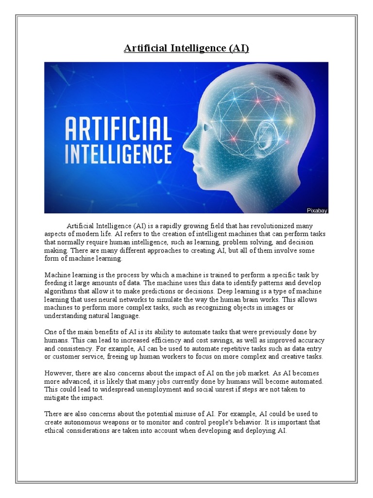 Understanding the Impact of Artificial Intelligence | PDF